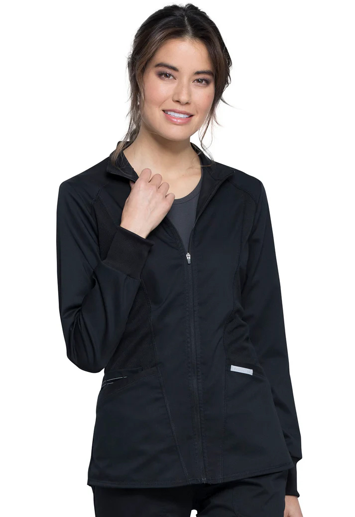 Cherokee Workwear Revolution Women's 2-Pocket Zip Front Jacket WW301